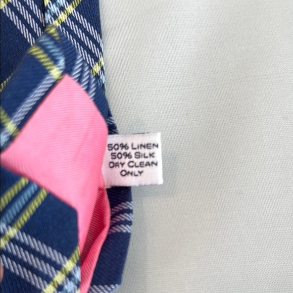 Seaward & Stearn London - Classic Navy Plaid Tie - Picture 5 of 9